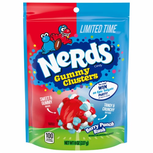 Nerds® Gummy Clusters Berry Punch Rush Candy Bag Perspective: front