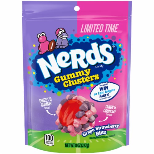 Nerds® Gummy Clusters Grape Strawberry Blitz Candy Bag, 8 oz