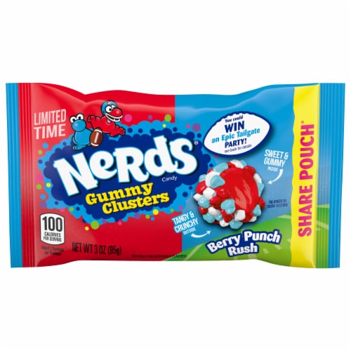 Nerds® Berry Punch Rush Gummy Clusters Candy Perspective: front
