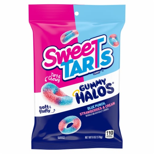 Sweetarts Gummy Halos Candies Peg Bag Perspective: front