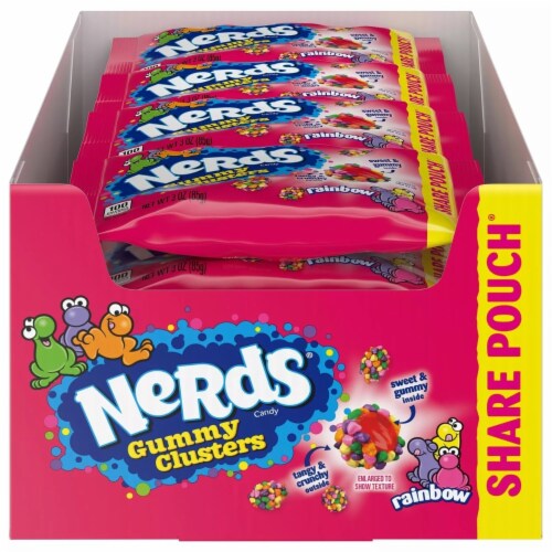 Nerds Gummy Clusters Candy, 3 Ounce (Pack of 12) Perspective: front