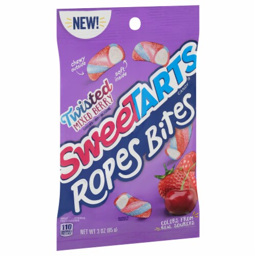SweeTARTS® Twisted Mixed Berry Ropes Bites Candy Perspective: front