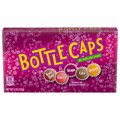 Wonka® Bottle Caps® Candy Box Perspective: front