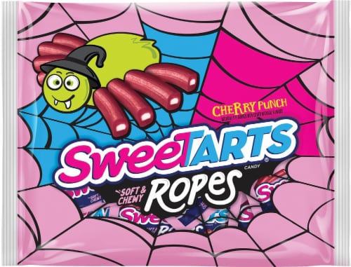 SweeTARTS® Cherry Punch Soft & Chewy Ropes Halloween Candy Perspective: front