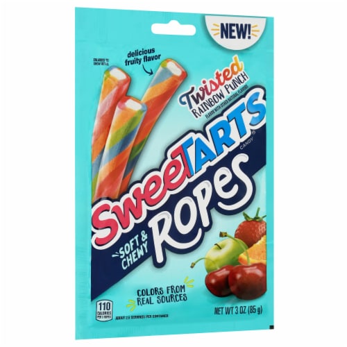 SweeTARTS® Twisted Rainbow Punch Soft & Chewy Rope Candy, 3 oz