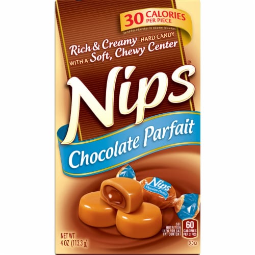 Nips Chocolate Parfait Candy Perspective: front