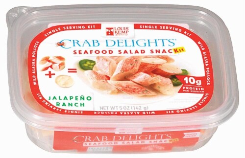 Louis Kemp Crab Delights Jalapeno Ranch Seafood Salad Snack Kit Perspective: front