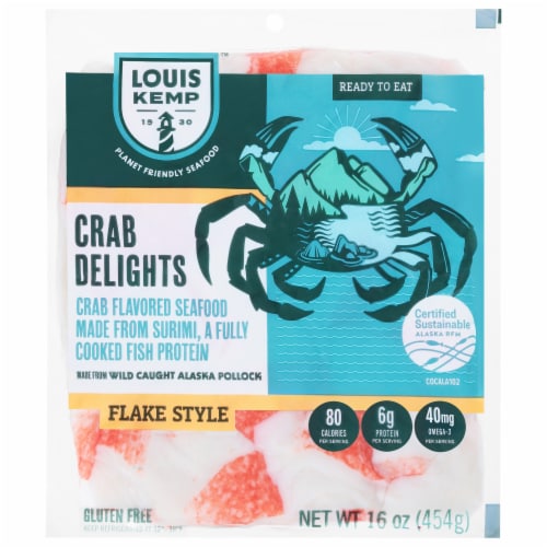 Louis Kemp Crab Delights Flake Style Imitation Crab Perspective: front