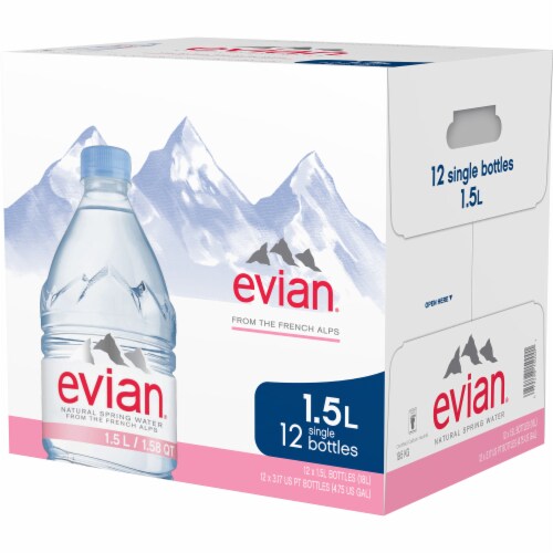 Evian® Natural Spring Water Perspective: front