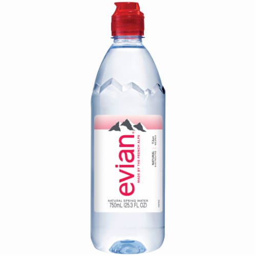 evian Natural Spring Water, 750 ML (25.36 fl oz) bottle