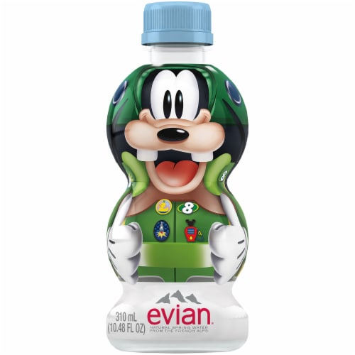 Evian® Natural Spring Bottled Water Perspective: front