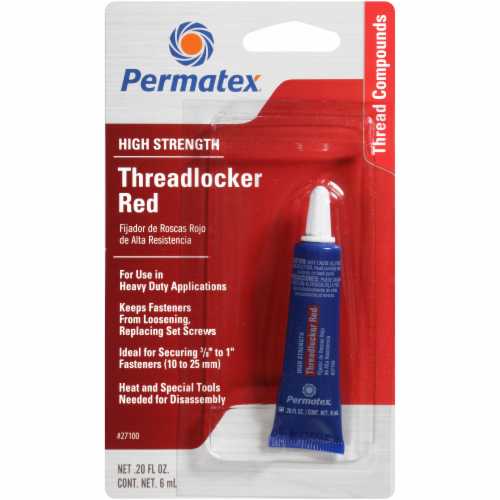 Permatex® High Strength Threadlocker Red Perspective: front