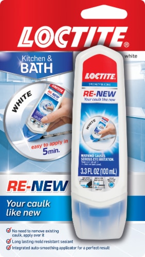 Loctite Re-New Kitchen & Bath Caulk Repair - White Perspective: front