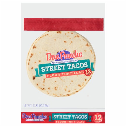 Don Pancho White Four 5 in Street Taco Tortillas Perspective: front