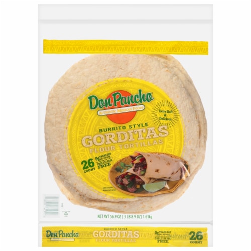 Don Pancho® Burrito Style Gorditas Family Pack Flour Tortillas Perspective: front