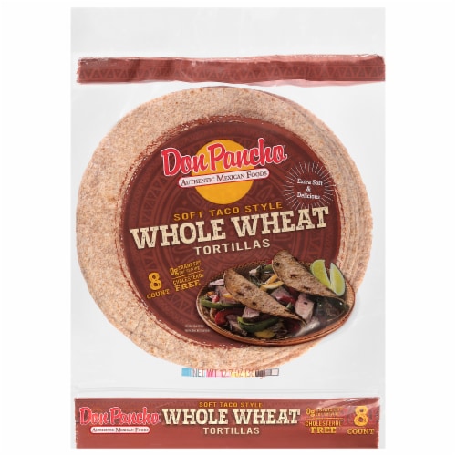 Don Pancho® Soft Taco Style Whole Wheat Tortillas Perspective: front