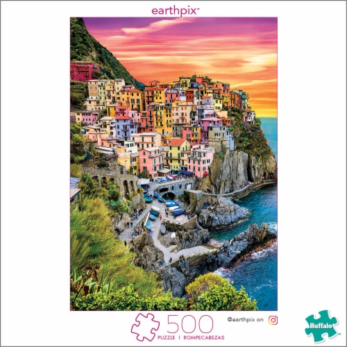 Buffalo Games Earthpix Cinque Terre Sunset Puzzle Perspective: front