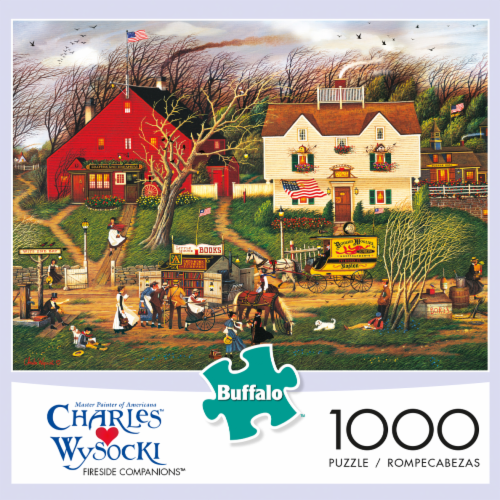 Buffalo Games Charles Wysocki Fireside Companions Jigsaw Puzzle Perspective: front
