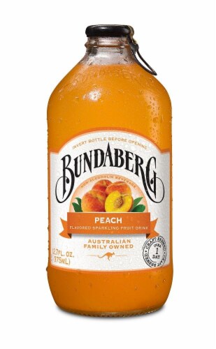 Bundaberg Sparkling Peach Fruit Drink Perspective: front