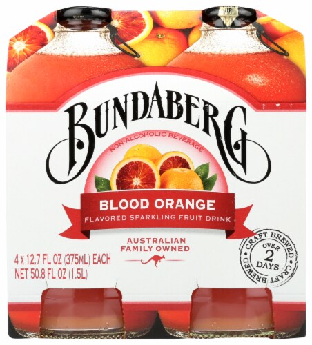 Bundaberg Blood Orange Sparkling Fruit Drink Pack Perspective: front
