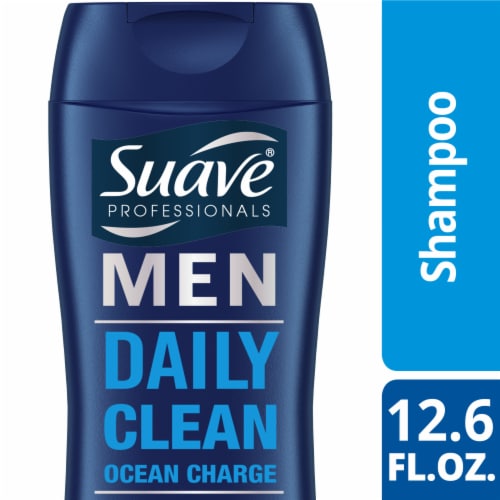 Suave Men Daily Clean Ocean Charge Clarifying Shampoo Perspective: front