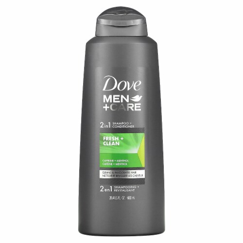Dove Men + Care Fresh & Clean 2-in-1 Fortifying Shampoo & Conditioner Perspective: front