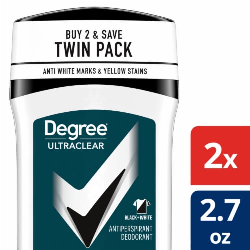 Degree UltraClear Men's Antiperspirant Deodorant Stick Twin Pack Perspective: front