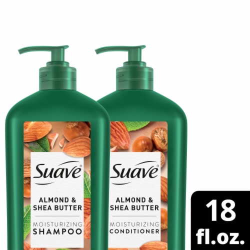 Suave Professionals Almond and Shea Butter Moisturizing Shampoo and Conditioner Perspective: front