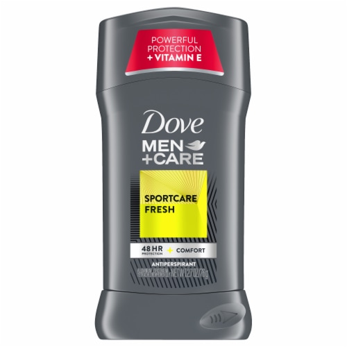 Dove Men+Care 48-Hour Sweat & Odor Protection SportCare Fresh Antiperspirant Deodorant Stick Perspective: front