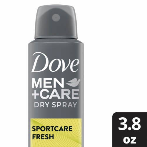 Dove Men+Care 48-Hour Sweat & Odor Protection SportCare Fresh Antiperspirant Deodorant Dry Spray Perspective: front