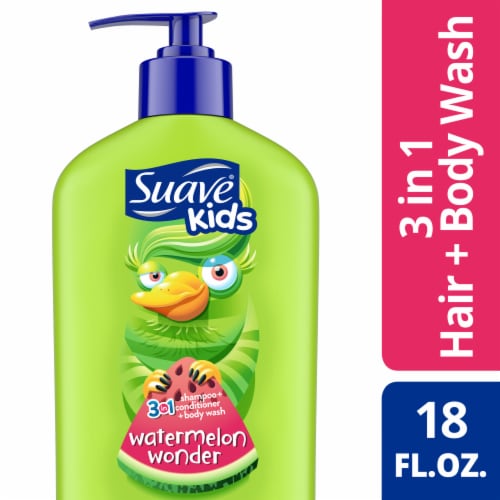 Suave Kids Wacky Melon 3in1 Shampoo Conditioner Body Wash Perspective: front