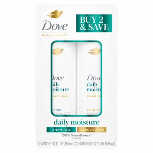 Dove Daily Moisture Damage Therapy Shampoo Conditioner 2 pk 12 fl oz King Soopers