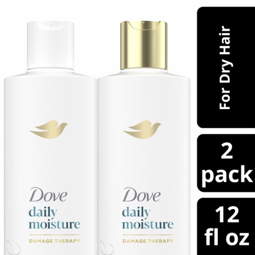Dove Daily Moisture Damage Therapy Shampoo & Conditioner Perspective: front