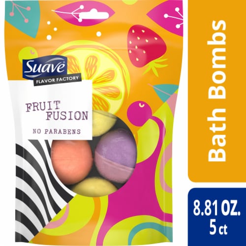 Suave Flavor Factory Fruit Fusion Bath Bombs Perspective: front