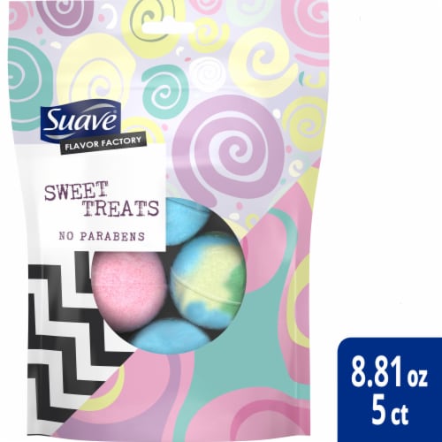 Suave® Sweet Treats Shampoo & Conditioner Bath Bombs Perspective: front