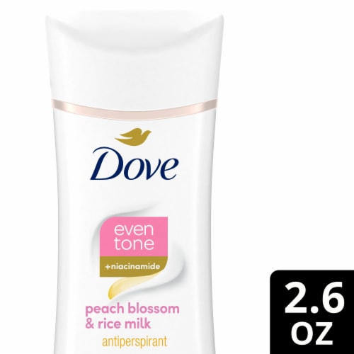 Dove Even Tone Women’s Antiperspirant Deodorant Stick Peach Blossom & Rice Milk Perspective: front