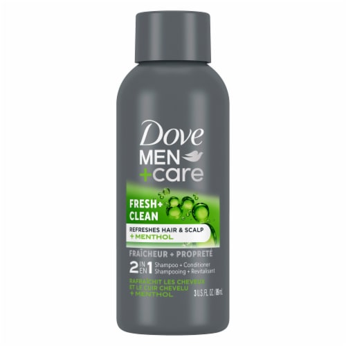 Dove Men+Care Fortifying Fresh and Clean with Caffeine 2 in 1 Shampoo and Conditioner Perspective: front