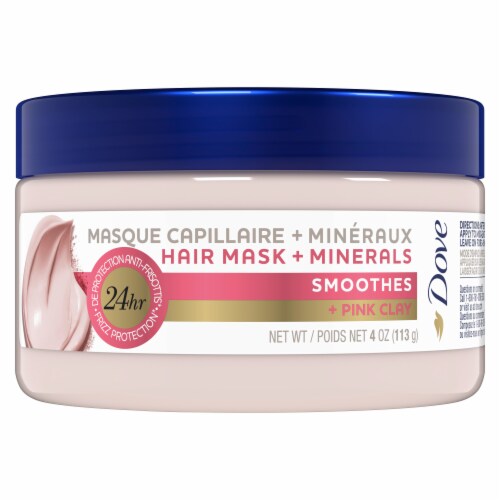Dove Smooths Pink Clay Mineral Hair Mask Perspective: front