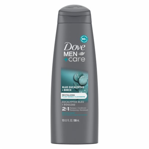 Dove Men+Care Eucalyptus & Birch Shampoo & Conditioner Perspective: front