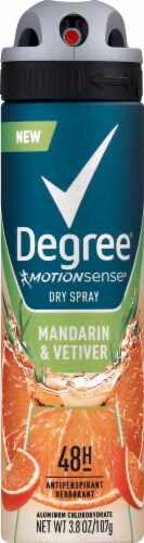 Degree® Motion Sense Mandarin & Vetiver Antiperspirant Deodorant Dry Spray Perspective: front