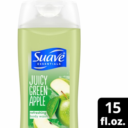 Suave Essentials Juicy Green Apple Body Wash Perspective: front