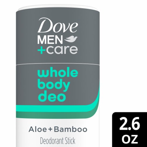 Dove Men+Care Whole Body Deodorant Aluminum-free Stick Aloe + Bamboo Perspective: front