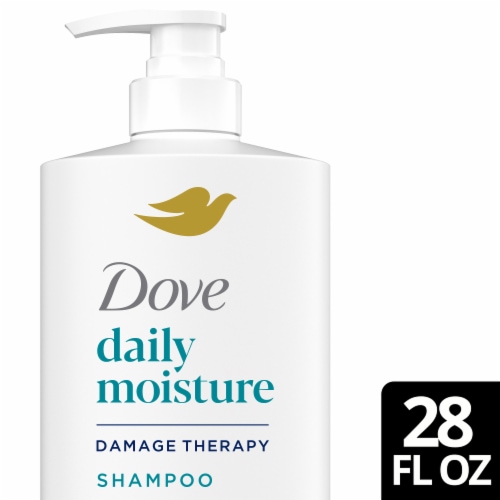 Dove damage therapy shampoo daily moisture 28 Fl Oz Perspective: front