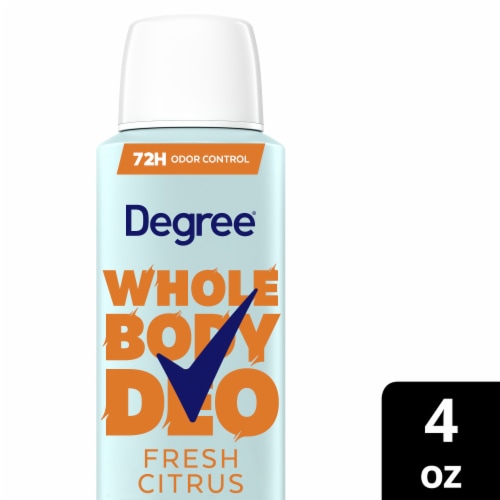 Degree Whole Body Deodorant Spray For Women Fresh Citrus Perspective: front
