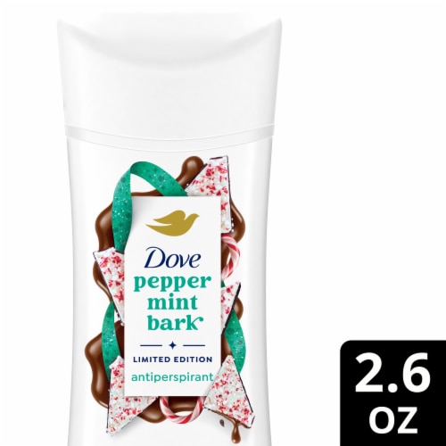 Dove Limited Edition Holiday Treats Antiperspirant Deodorant Peppermint Bark Perspective: front