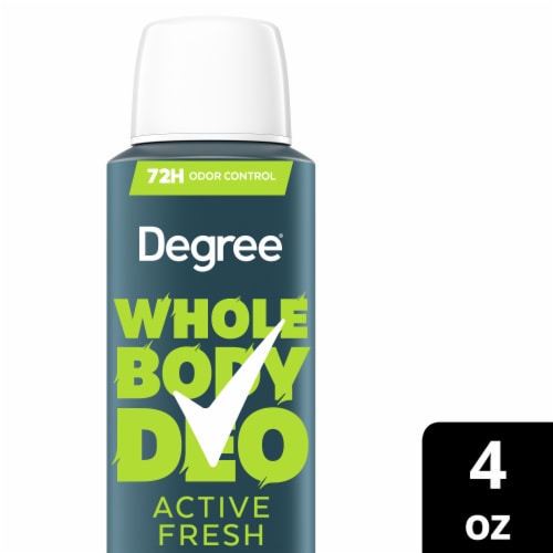 Degree Men Whole Body Deodorant Spray For Men, Active Fresh Scent Perspective: front