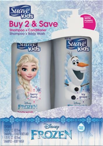 Suave Kids Disney Frozen Shampoo + Conditioner + Body Wash Set Perspective: front
