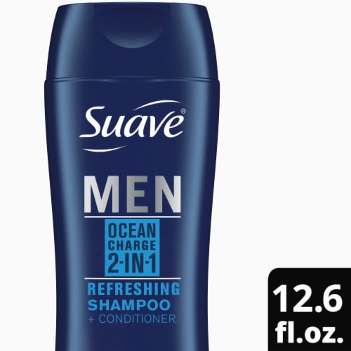 Suave Men Ocean Charge Two in One Shampoo and Conditioner Perspective: front