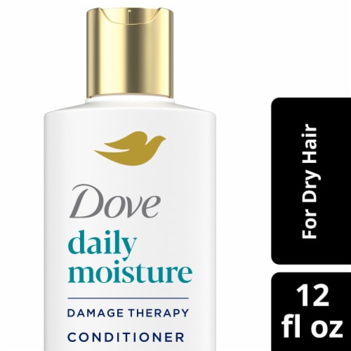 Dove Conditioner, Damage Therapy Daily Moisture for Dry Hair with Bio-Protein Care Perspective: front