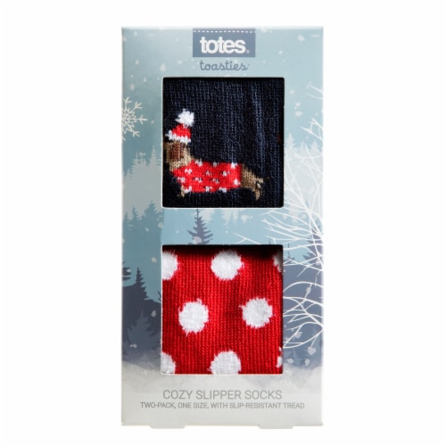 Totes Toasties Cozy Slipper Socks Dog 2 pk Mariano s